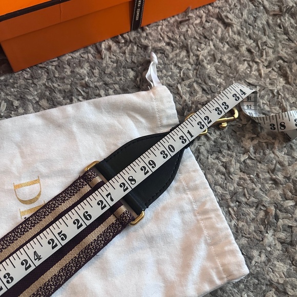 Authentic Christian Dior Burgundy Oblique Bag Strap - Picture 12 of 13